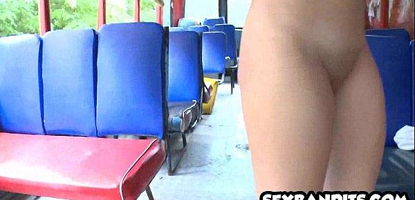  Petite Latina teen babe gets fucked on a bus 23